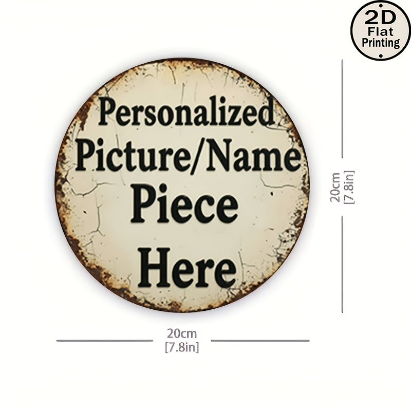Customized Retro Round Metal W - Vintage Collectible Plates ulasan dan harga