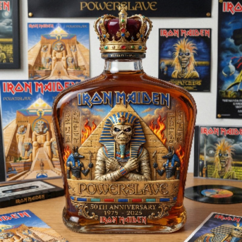 Vintage Rock Themed Mummy Scul - Vintage Collectible Liquor Bottles ulasan dan harga