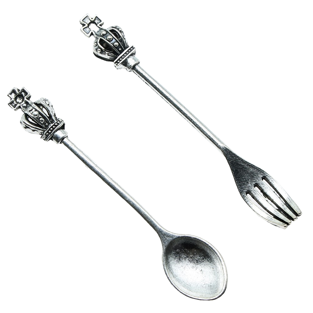 10pcs Antique Silver Color Cro - Vintage Collectible Spoons ulasan dan harga