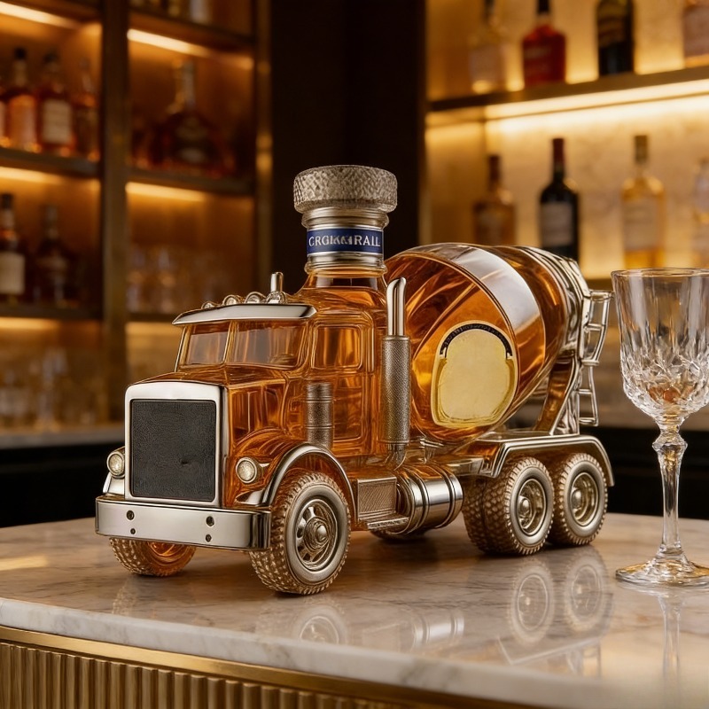 Vintage Truck Design Glass Whi - Vintage Collectible Liquor Bottles ulasan dan harga
