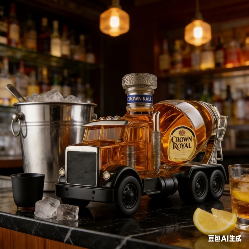 Vintage Truck Design Glass Whi - Vintage Collectible Liquor Bottles ulasan dan harga
