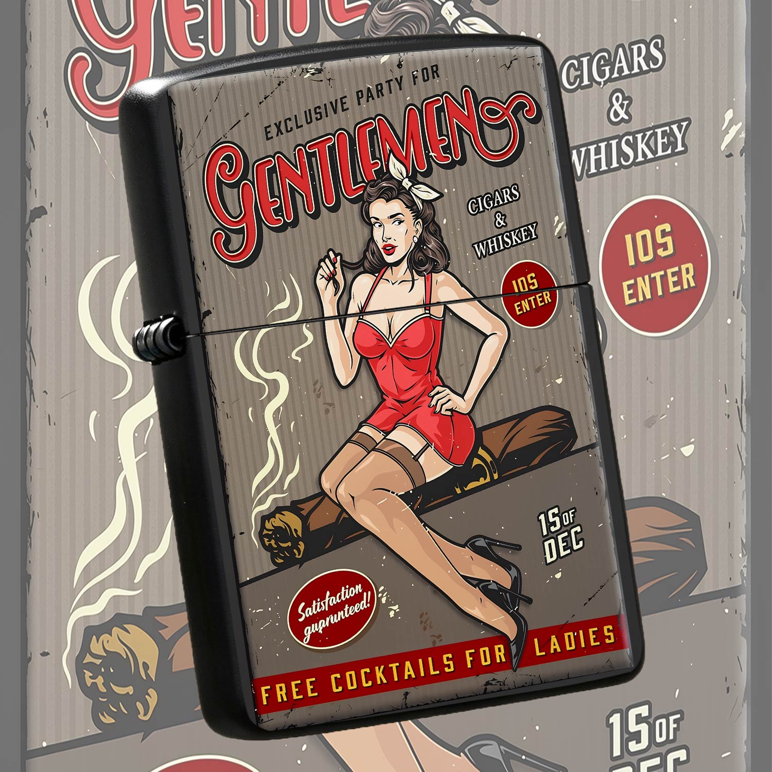 Vintage Gentlemen Party Pinup  - Vintage Collectible Posters ulasan dan harga