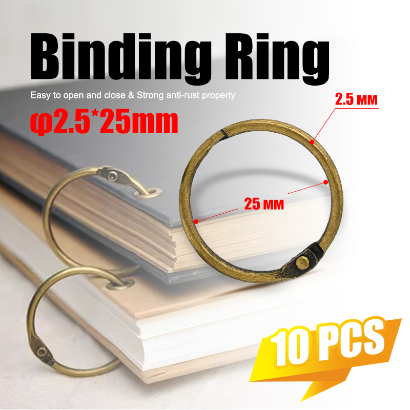 10Pcs Vintage Brass 25mm Binde - Vintage Collectible Books ulasan dan harga